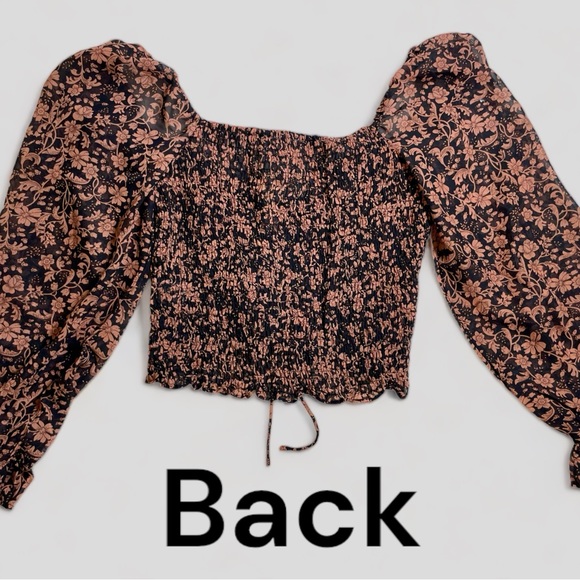 Tops - FLOWY CROP BLOUSE